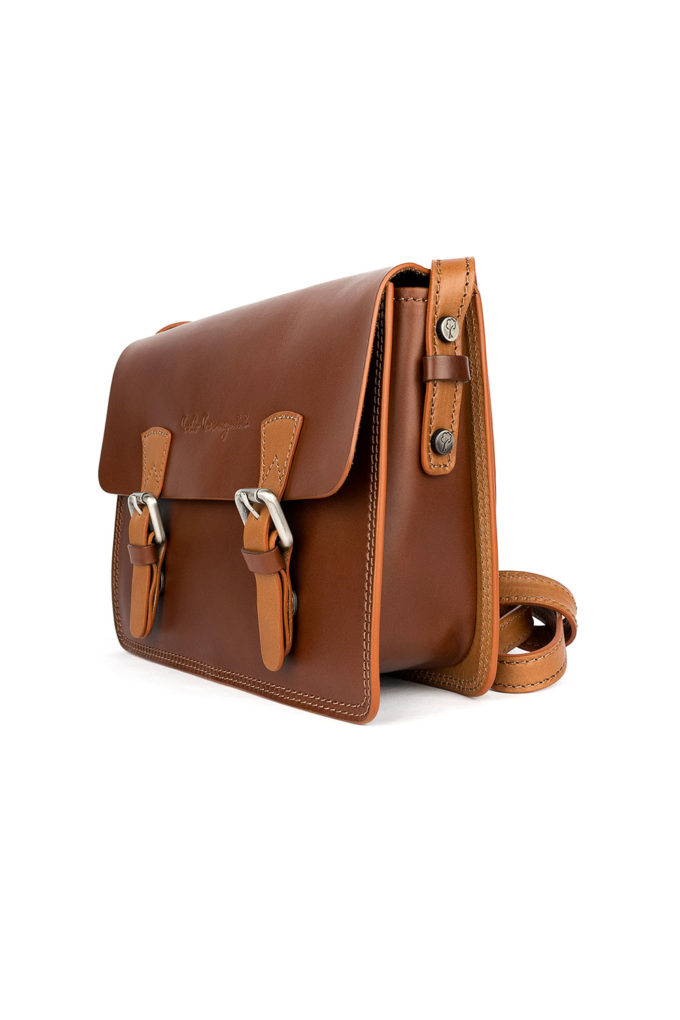 carlo carmagnini, saddle bag, college bag, made in italy, genuine leather, vegetable tanned leather