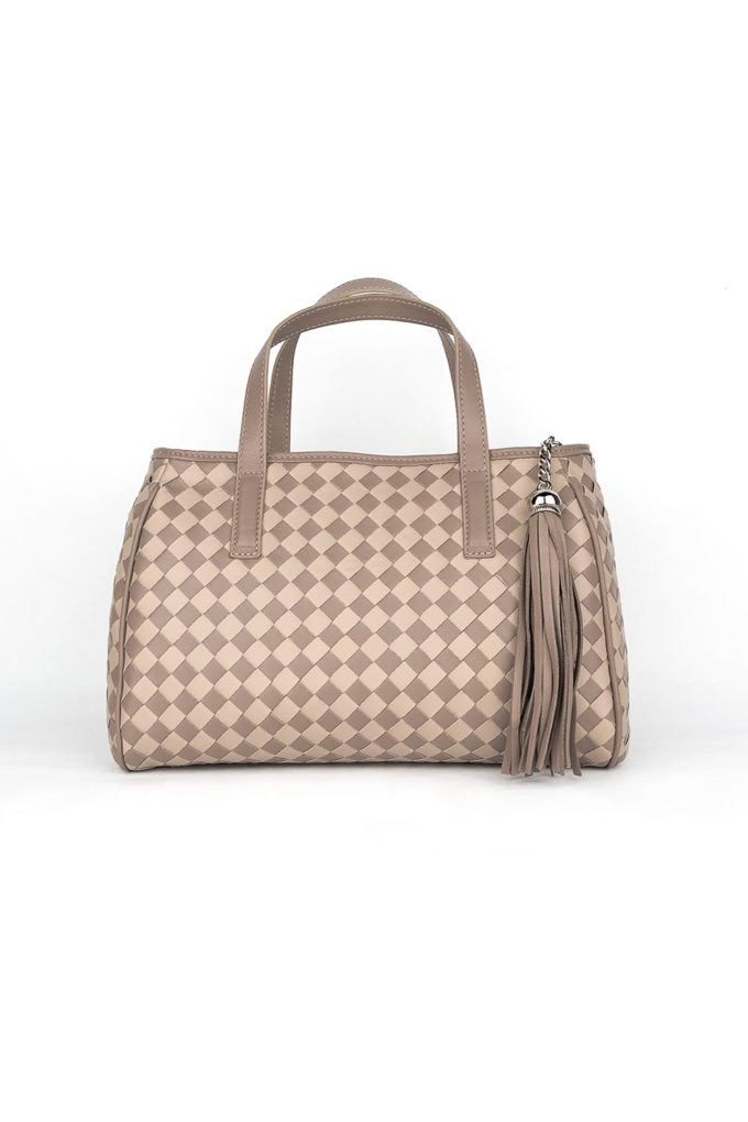 carlo carmagnini, bowling bag, woven leather bag, handwoven bag, leather bags, made in italy