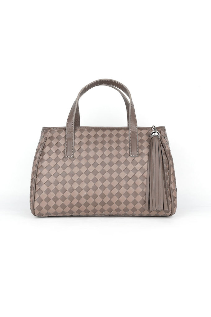 carlo carmagnini, bowling bag, woven leather bag, handwoven bag, leather bags, made in italy