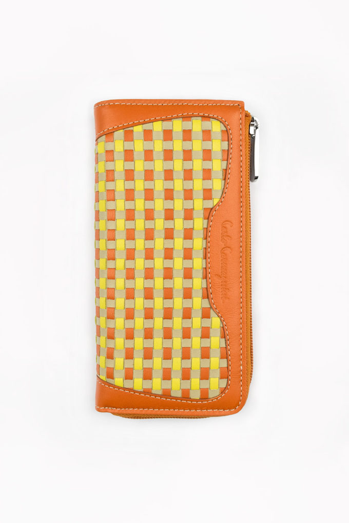 carlo carmagnini, handwoven wallet, woven leather, leather wallet, made in italy, made in florence, made in firenze