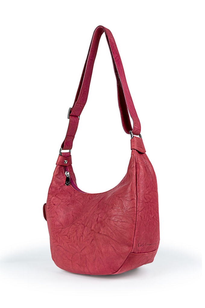 carlo carmagnini, leather bag, italian leather bag, soft leather, halfmoon bag, made in italy, handmade bag, made in florence