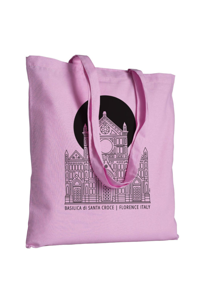 souvenir, firenze, florence, italy, santa croce, tote bag, cotton bag, canvas bag, inkc, inkc studios