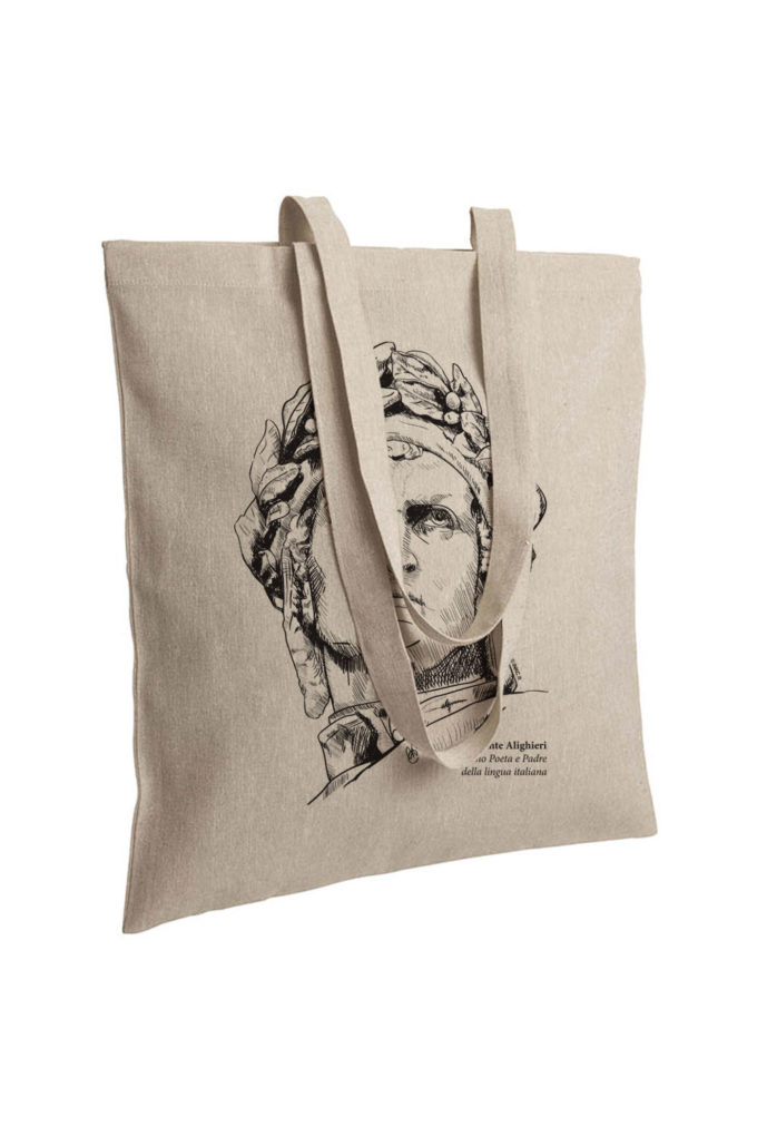 dante alighieri, divina commedia, firenze, florence, tote bag, souvenir, inkc souvenirs, inkc, adrimar, adrimar firenze