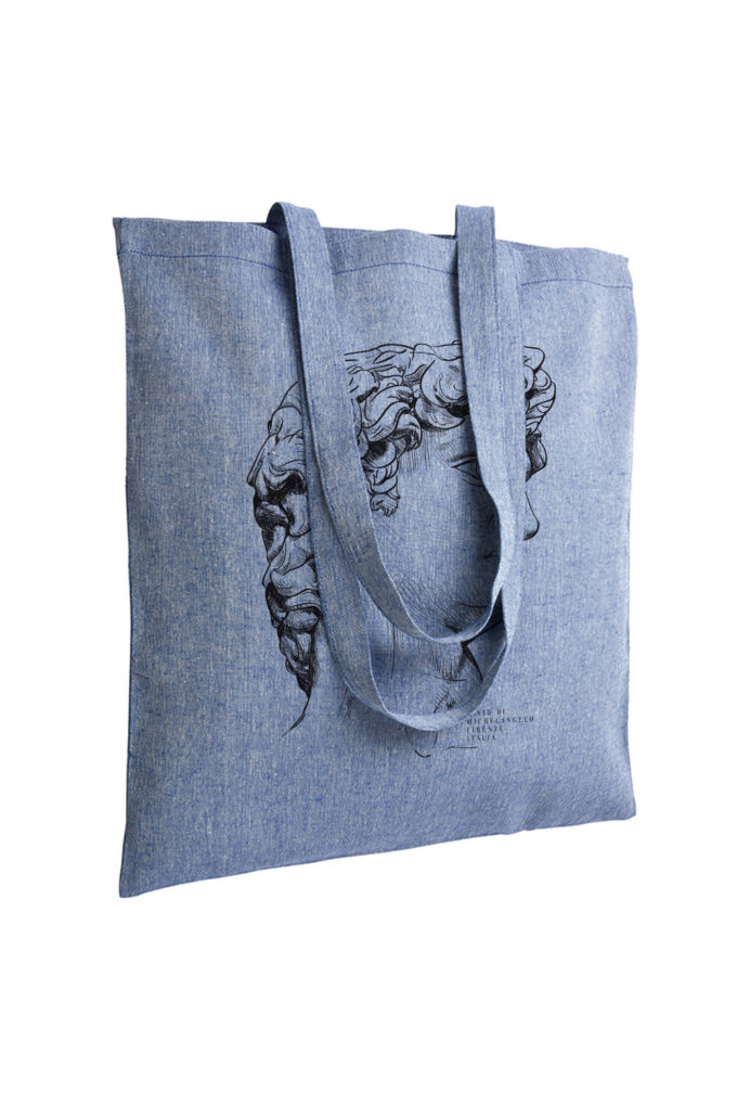 david, michelangelo buonarroti, firenze, florence, tote bag, souvenir, illustration, inkc souvenirs, inkc studios, inkc, adrimar, adrimar firenze, tote bag italy