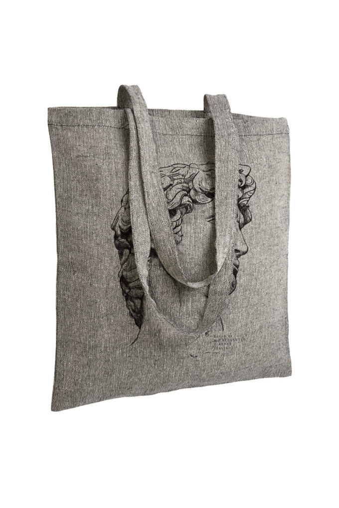 david, michelangelo buonarroti, firenze, florence, tote bag, souvenir, illustration, inkc souvenirs, inkc studios, inkc, adrimar, adrimar firenze, tote bag italy